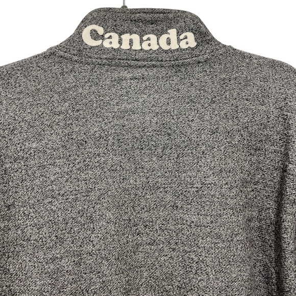 Roots Vancouver Canada Cotton Blend Polo Sweater Heather Gray XL - Picture 6 of 8
